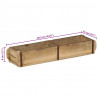Taca 4 pcs Brązowy 57 x 15 x 9 cm Lite Drewno Recyklingowe