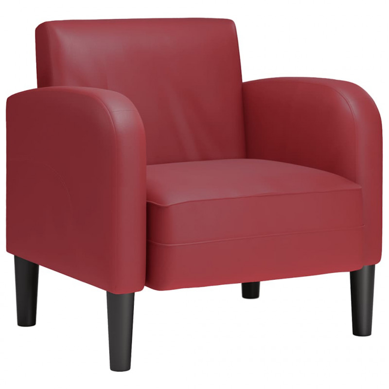 Sofa Fotel z Podłokietnikami Wino Czerwone 54 cm