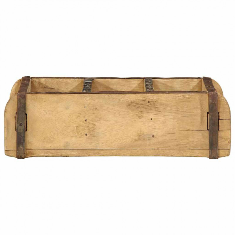Taca Brązowy 30 x 14 x 9 cm Lite Drewno Recyklingowe