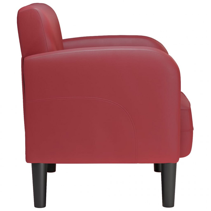 Sofa Fotel z Podłokietnikami Wino Czerwone 54 cm
