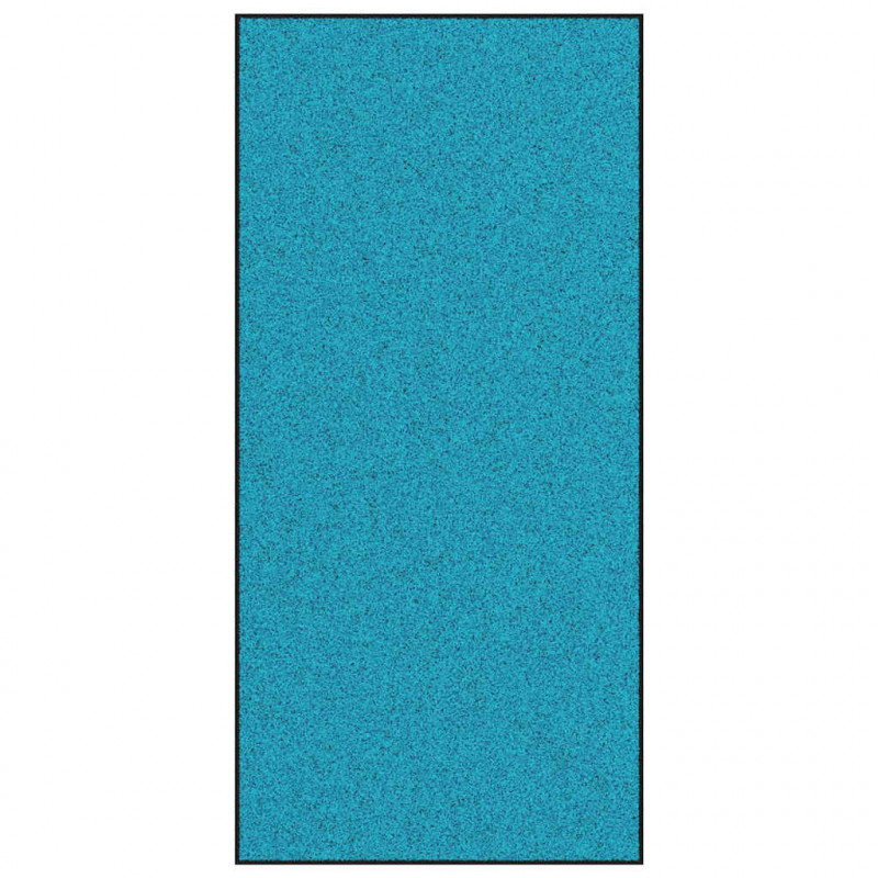 Dywanik wejściowy Cyan i Czarny 120 x 250 cm Poliamid i PVC