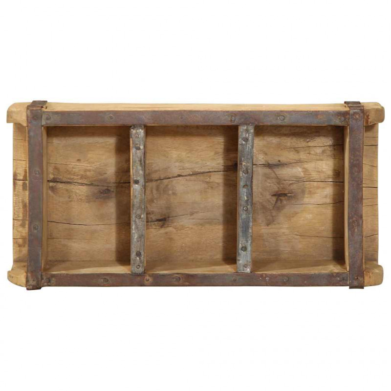 Taca Brązowy 30 x 14 x 9 cm Lite Drewno Recyklingowe