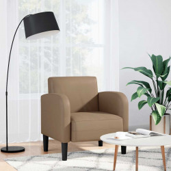 Sofa Fotel z Podłokietnikami Cappuccino 54 cm Skóra ekologiczna