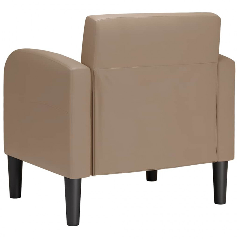 Sofa Fotel z Podłokietnikami Cappuccino 54 cm Skóra ekologiczna
