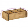 Taca Brązowy 30 x 14 x 9 cm Lite Drewno Recyklingowe