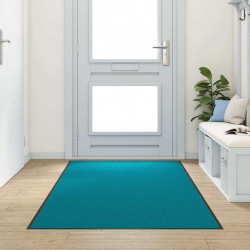 Dywanik wejściowy Cyan i Czarny 120 x 300 cm Poliamid i PVC