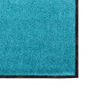Dywanik wejściowy Cyan i Czarny 120 x 300 cm Poliamid i PVC
