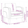 Sofa Fotel z Podłokietnikami Cappuccino 54 cm Skóra ekologiczna
