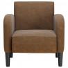 Sofa Fotel z Podłokietnikami Brązowy 54 cm Skóra ekologiczna