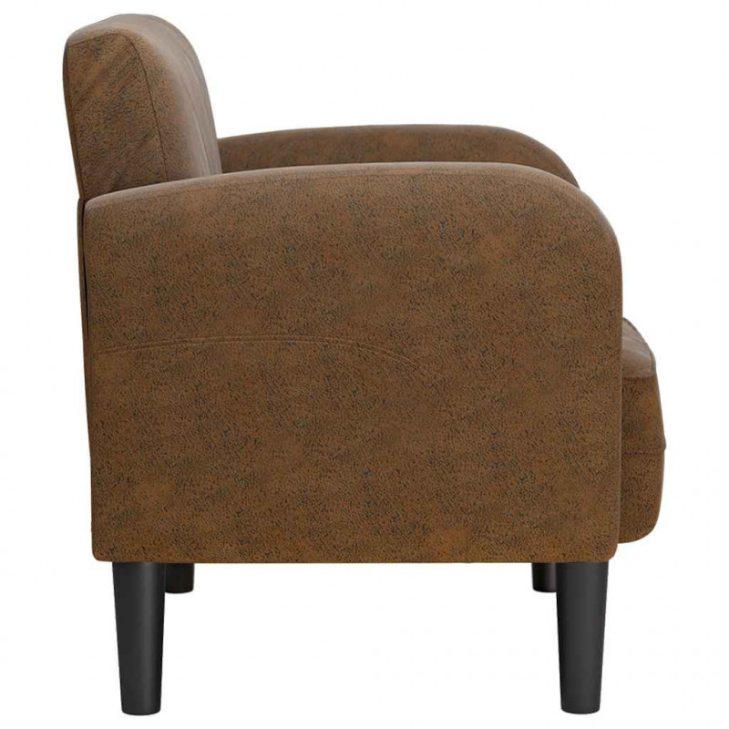 Sofa Fotel z Podłokietnikami Brązowy 54 cm Skóra ekologiczna