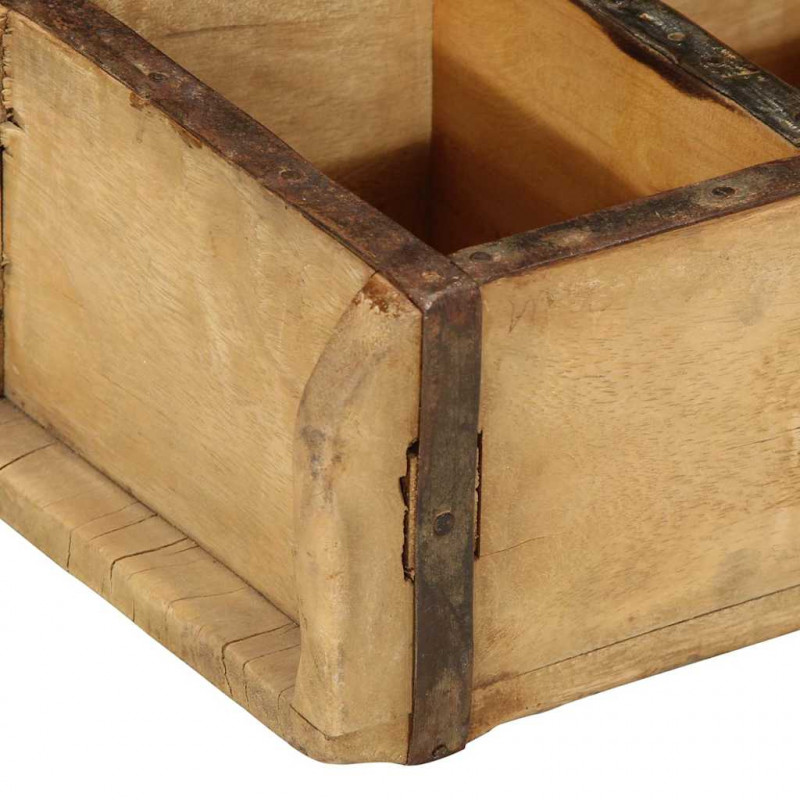 Taca 4 pcs Brązowy 30 x 14 x 9 cm Lite Drewno Recyklingowe
