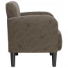 Sofa Fotel z Podłokietnikami Ciemnoszary 54cm Skóra ekologiczna