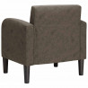 Sofa Fotel z Podłokietnikami Ciemnoszary 54cm Skóra ekologiczna