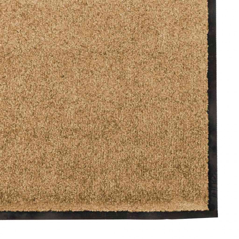 Dywanik wejściowy Kremowy i czarny 120 x 250 cm Poliamid i PVC