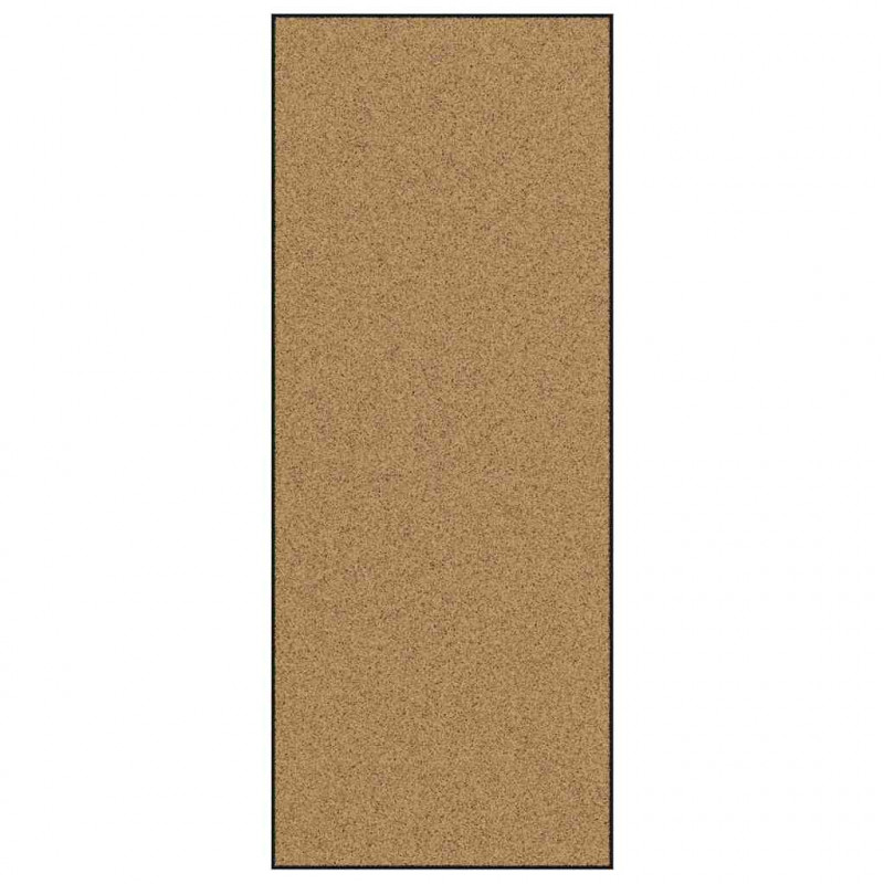 Dywanik wejściowy Kremowy i czarny 120 x 300 cm Poliamid i PVC