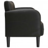 Sofa dwuosobowa czarna 110 cm ze skóry ekologicznej