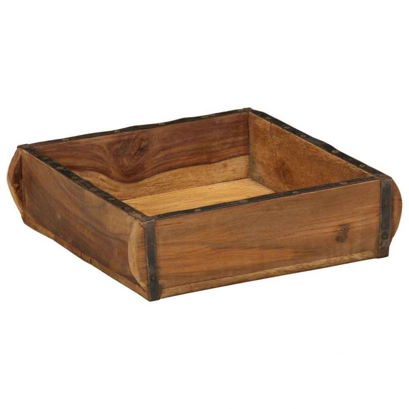 Taca Brązowy 29 x 31 x 10 cm Lite Drewno Recyklingowe