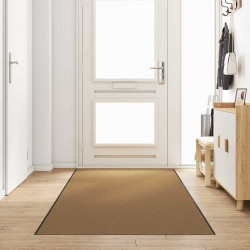 Dywanik wejściowy Kremowy i czarny 120 x 400 cm Poliamid i PVC
