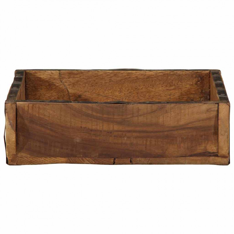 Taca 4 pcs Brązowy 29 x 31 x 10 cm Lite Drewno Recyklingowe