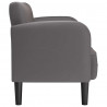 Sofa dwuosobowa Szara 110 cm Skóra ekologiczna