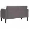 Sofa dwuosobowa Szara 110 cm Skóra ekologiczna