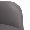 Sofa dwuosobowa Szara 110 cm Skóra ekologiczna
