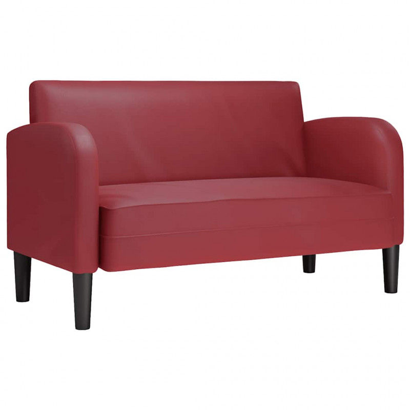 Sofa dwuosobowa w kolorze czerwonego wina 110 cm