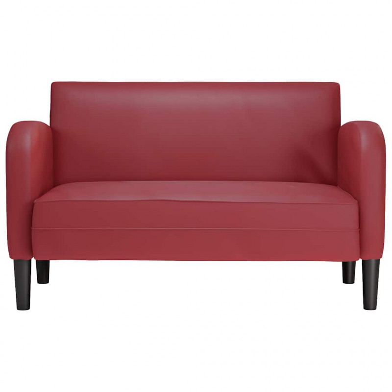 Sofa dwuosobowa w kolorze czerwonego wina 110 cm