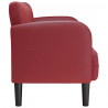 Sofa dwuosobowa w kolorze czerwonego wina 110 cm