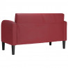 Sofa dwuosobowa w kolorze czerwonego wina 110 cm