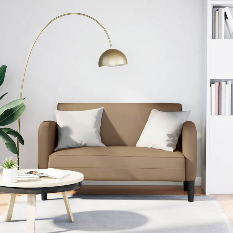 Sofa dwuosobowa Cappuccino 110 cm Skóra ekologiczna