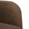 Sofa dwuosobowa brązowa 110 cm sztuczna skóra