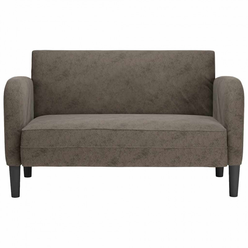 Sofa dwuosobowa ciemnoszara 110 cm sztuczna skóra
