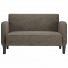 Sofa dwuosobowa ciemnoszara 110 cm sztuczna skóra