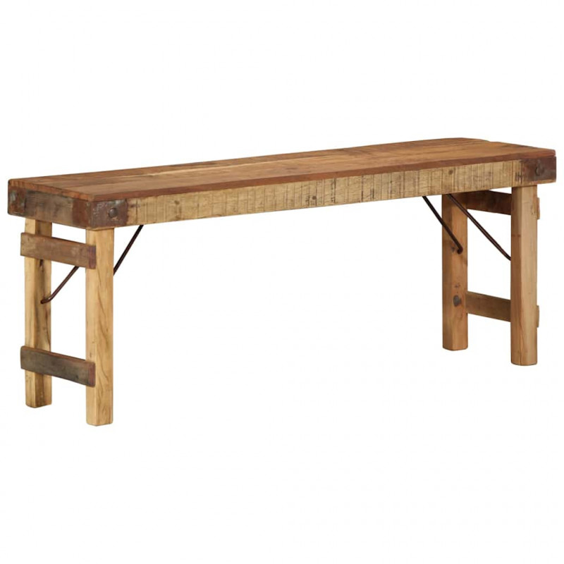 ławka Naturalny 110 x 35 x 46 cm Stare Drewno z Recyklingu