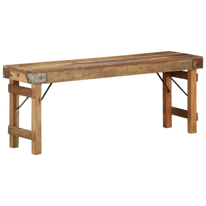ławka Naturalny 110 x 35 x 46 cm Stare Drewno z Recyklingu