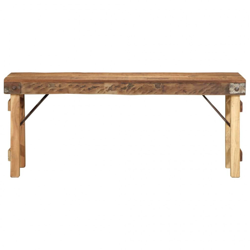 ławka Naturalny 110 x 35 x 46 cm Stare Drewno z Recyklingu