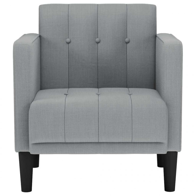 Sofa Fotel z Podłokietnikami Jasnoszary 53 cm Tkanina