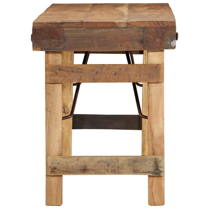 ławka Naturalny 110 x 35 x 46 cm Stare Drewno z Recyklingu