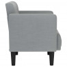 Sofa Fotel z Podłokietnikami Jasnoszary 53 cm Tkanina