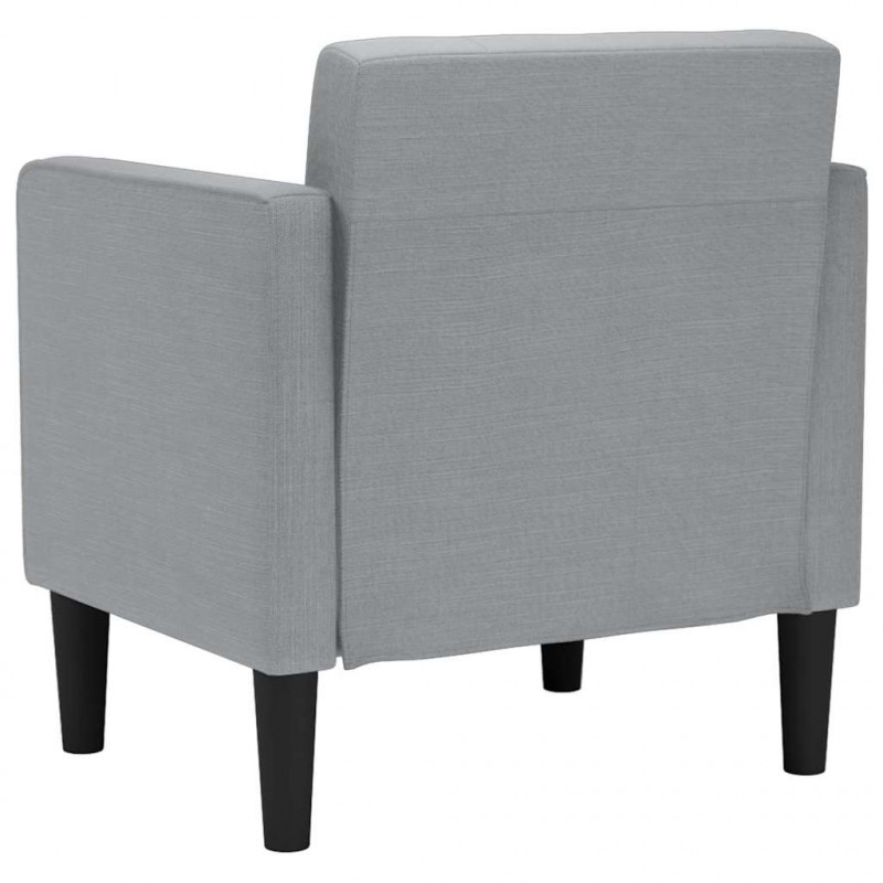Sofa Fotel z Podłokietnikami Jasnoszary 53 cm Tkanina