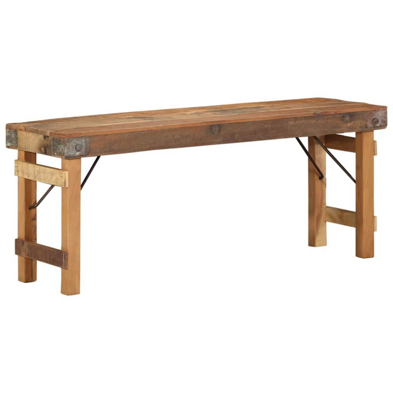 ławka Naturalny 110 x 35 x 46 cm Stare Drewno z Recyklingu