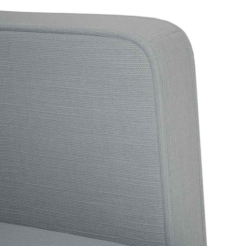 Sofa Fotel z Podłokietnikami Jasnoszary 53 cm Tkanina