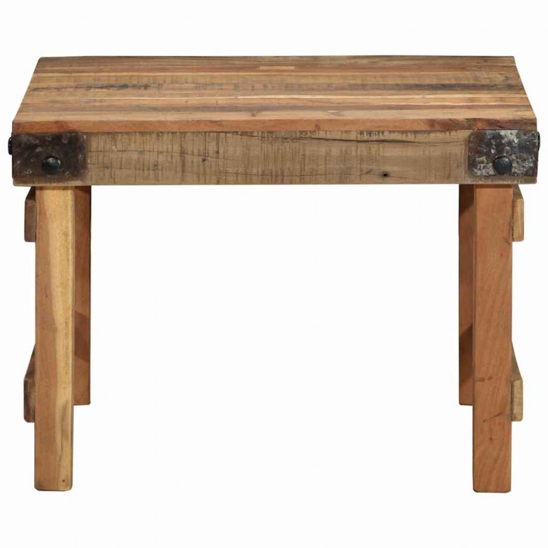 Stolik kawowy Brązowy 60 x 55 x 40 cm Lite Drewno Recyklingowe
