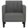 Sofa Fotel z Podłokietnikami Ciemnoszary 53 cm Tkanina