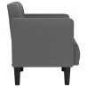 Sofa Fotel z Podłokietnikami Ciemnoszary 53 cm Tkanina