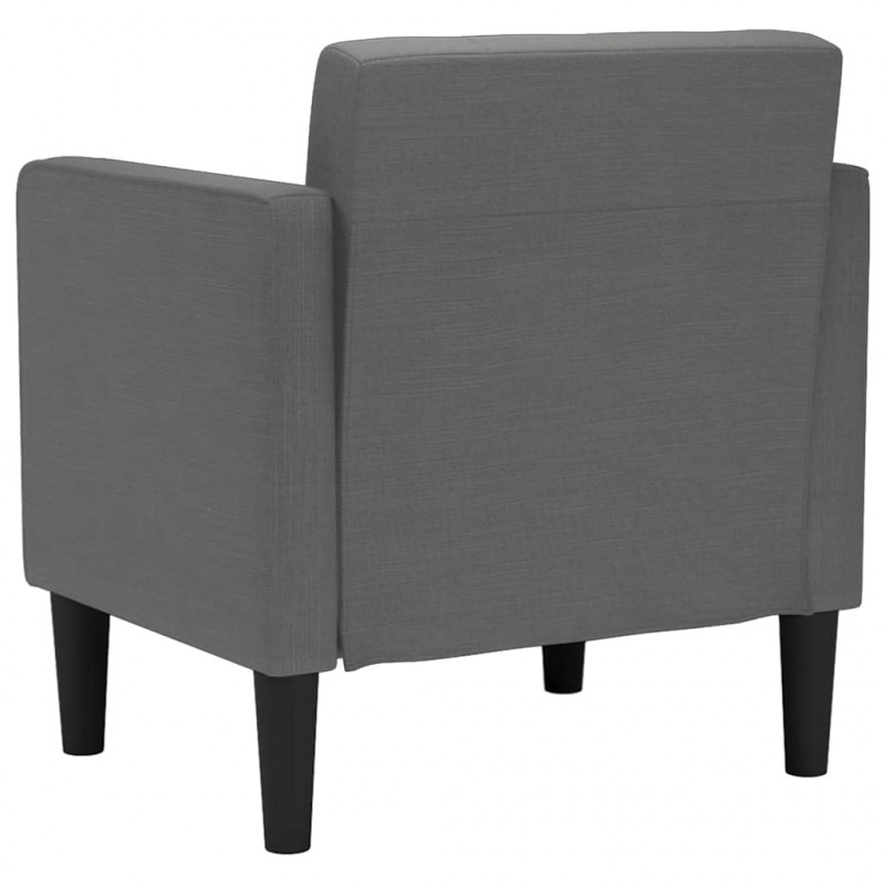 Sofa Fotel z Podłokietnikami Ciemnoszary 53 cm Tkanina