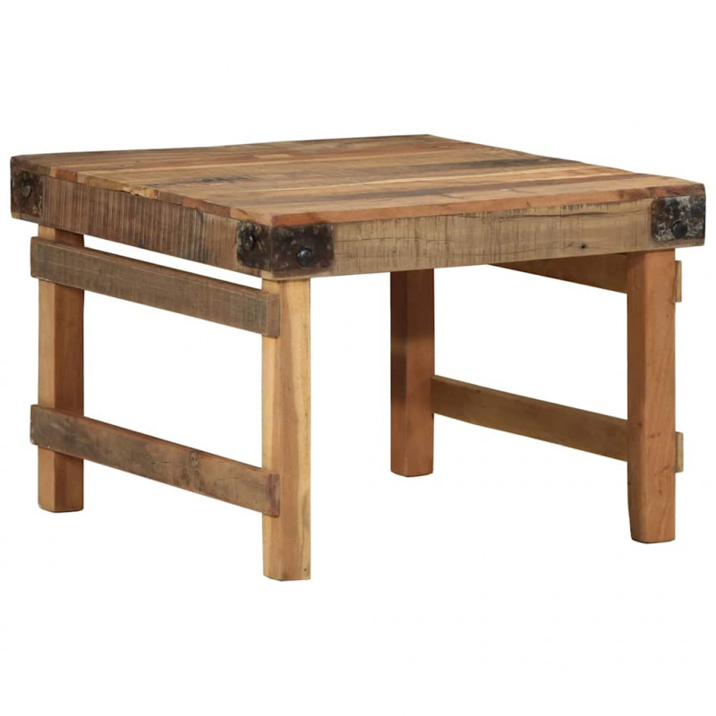 Stolik kawowy Brązowy 60 x 55 x 40 cm Lite Drewno Recyklingowe