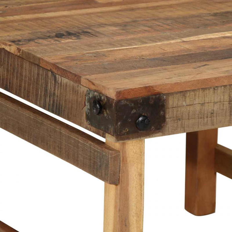 Stolik kawowy Brązowy 60 x 55 x 40 cm Lite Drewno Recyklingowe
