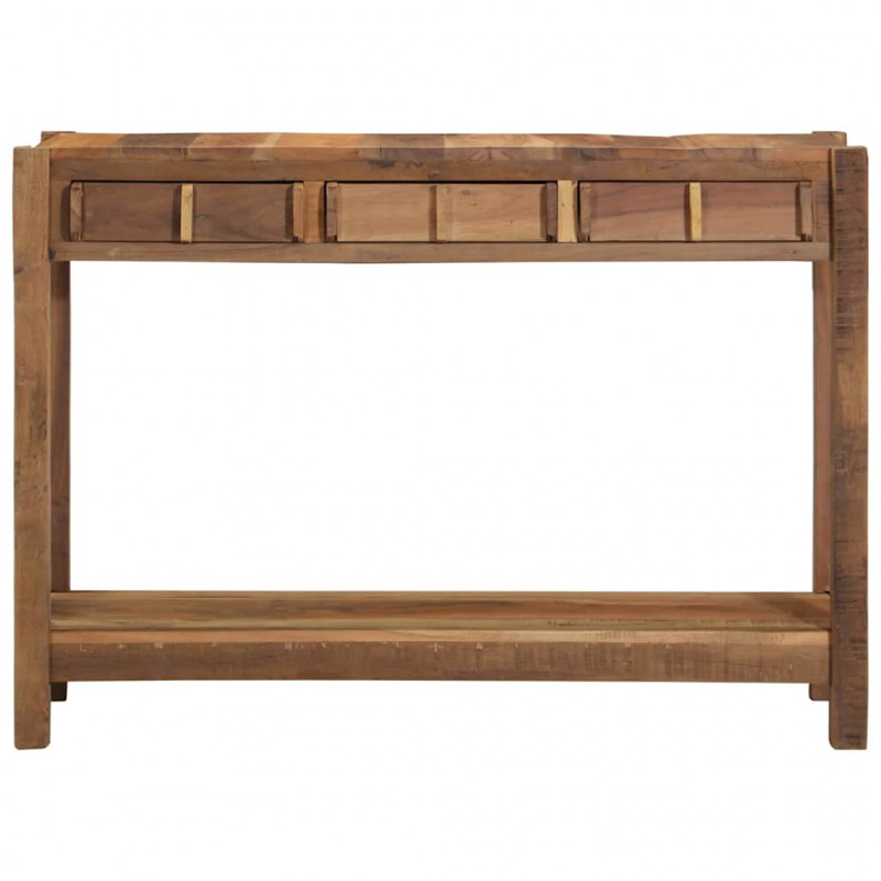 Konsola Brązowy 107 x 33 x 76 cm Lite Drewno Recyklingowe